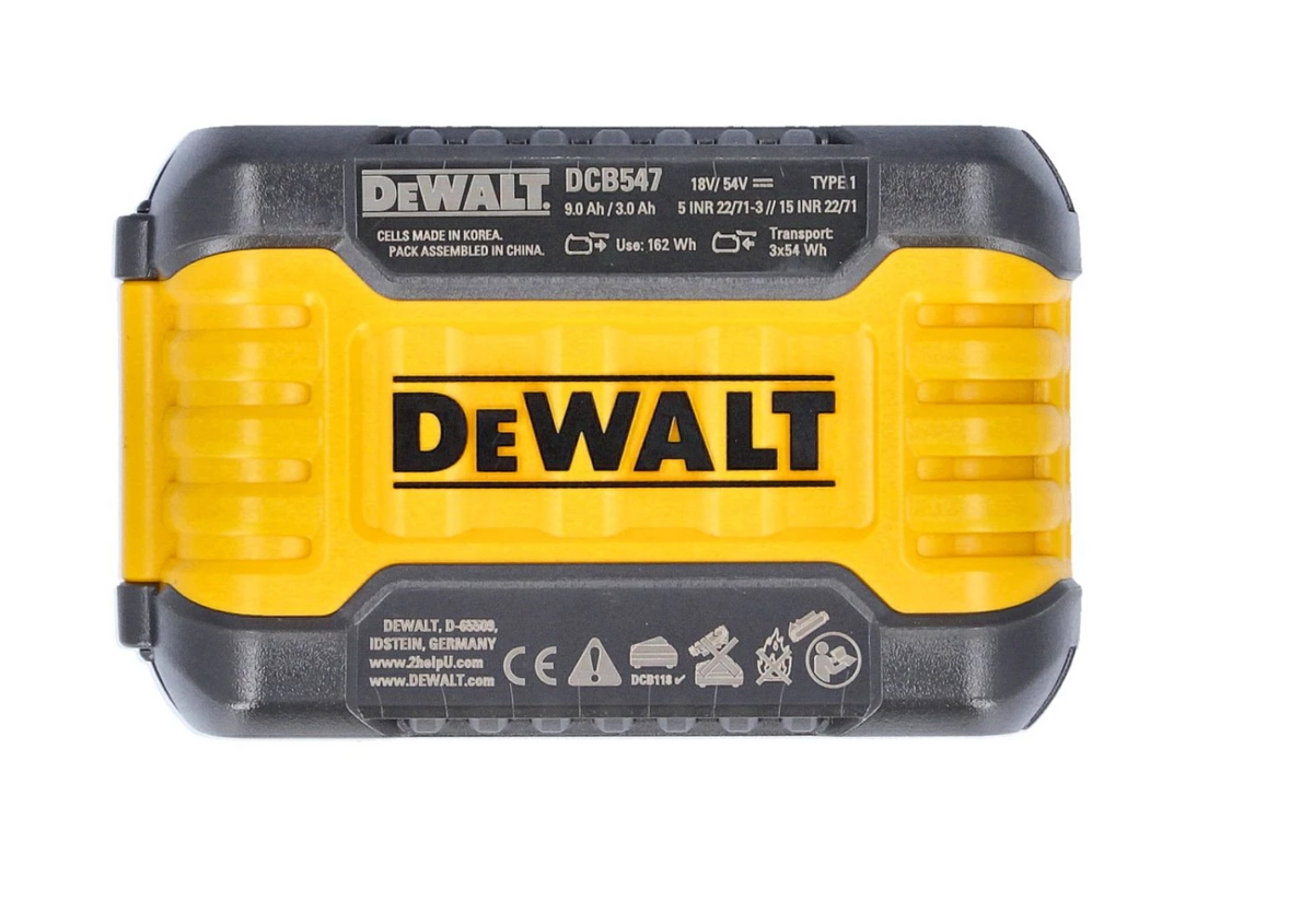 DeWalt DCB547 18V/54V XR Flexvolt 9Ah Li-Ion FLEXVOLT Battery - Twin Pack